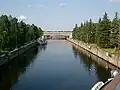 Einfahrt zur Schleuse vom Stausee