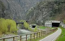 Radroute 1, SS 12 und A22 zwischen Kardaun und Blumau