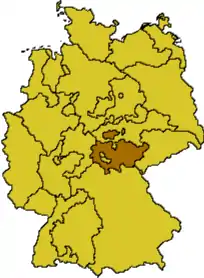Karte der Evangelisch-Lutherischen Kirche in Thüringen