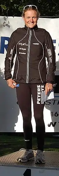 Elizabeth May beim Weiswampach Triathlon, 2007