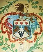 Ellrodt-Wappen in der Ellrodt-Loge der Dreifaltigkeitskirche in Neudrossenfeld