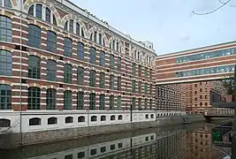 Ehemalige Sächsische Wollgarnfabrik in Leipzig, seit 2001 zu Loftwohnungen umgebaut