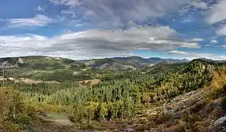 Emigrant Gap, Blick nach Nordosten Richtung Lake Spoulding