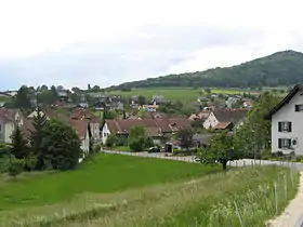 Ansicht von Erlinsbach AG (vorne) und Obererlinsbach (hinten)