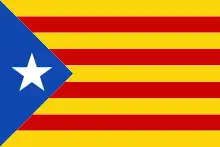 Estelada der Katalanischen Nationalisten (Estelada Blava)