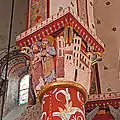Kapitell 4: Christus erscheint Jüngern, rechts himmlisches Jerusalem
