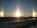 Beidseitige Nebensonnen in Fargo, North Dakota