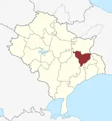 Lage des Alslev Sogn in der Faxe Kommune