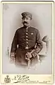 Feldwebel mit Schießauszeichnungs-Litzen am Ärmel, vor 1894.