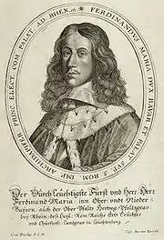 Ferdinand Maria, Darstellung aus einem Krönungsdiarium aus dem Jahre 1658