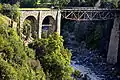 Historische Eisenbahnbrücke über den Río Colorado zwischen El Manzano und Guayacán. (33°&nbsp;35′&nbsp;36″&nbsp;S, 70°&nbsp;22′&nbsp;14″&nbsp;W-33.593333333333-70.370555555556902)