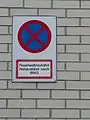 Zeichen 283, mit Zusatzschild Feuerwehrzufahrt Halteverbot nach StVO nach DIN&nbsp;4066-2, ohne ausstellende Behörde und ohne Dienstsiegel