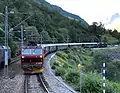Flåmsbana in Richtung Myrdal, 2010, mit Lok El 17&nbsp;2225