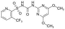 Strukturformel von Flazasulfuron