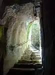 Äußere Felsentreppe zum Plateau der Oberburg