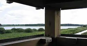 Ausblick vom Vogelbeobachtungsturm auf Pfefferfließ