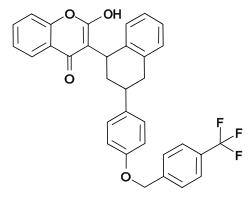 Strukturformel von Flocoumafen