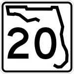Straßenschild der Florida State Road 20