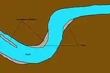 Typische Goldlagerstätten in Flussseifen