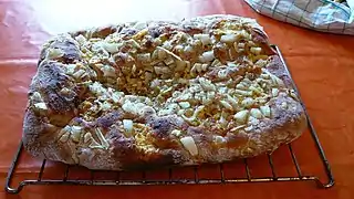 Fougasse mit Zwiebeln