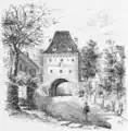 Ansicht der Südfassade mit dem Schnallenberg von spät. 1893