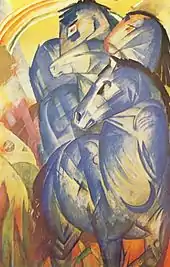 Der Turm der blauen Pferde von Franz Marc, 1913