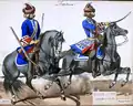 Französische Grenadiere der königlichen Garde von Ludwig XV.
