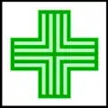 Variante des Grünen Apothekenkreuzes in Frankreich