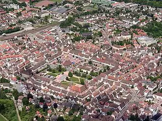 Im Zweiten Weltkrieg zerstörte und wieder aufgebaute Planstadt: Freudenstadt