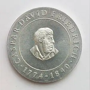 Münze zum 200.&nbsp;Geburtstag von C.&nbsp;D. Friedrich