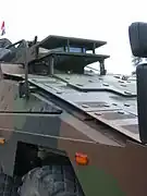 Geöffnete Fahrerluke