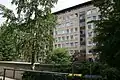 ERP-Hochhaus In Kiel-Gaarden - mit den Gestaltungsmerkmalen der Grindelhochhäuser in Hamburg