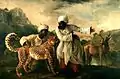 George Stubbs:Cheetah and Stag with Two Indians