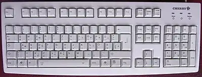 Standard-PC-Tastatur mit Tastaturbelegung T2