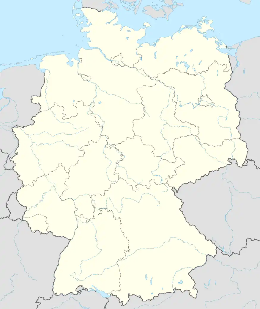 Deutschlandkarte, Position der Stadt Stralsund hervorgehoben