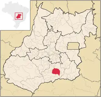Lage von Morrinhos in Goiás