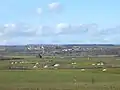 Blick von der Driving Range des Golfplatzes in Richtung Norden nach Öpfingen