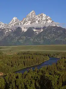 Der Snake River vor der Teton-Bergkette