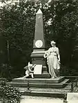 Grabmal Franz Dominic Grassi, historische Aufnahme, Granit und Marmor, 1881