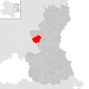 Lage der Gemeinde Groß-Schweinbarth im Bezirk Gänserndorf (anklickbare Karte)