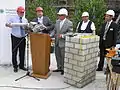 Grundsteinlegung für die Erweiterung der Räumlichkeiten am Jochen-Klepper-Haus im Juni 2012.