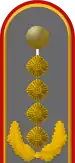 Dienstgradabzeichen auf der Schulterklappe der Jacke des Dienstanzuges für Heeresuniformträger