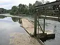 Streichwehr und Kiesschwemmfalle