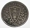1/2 Batzen St Gallen, 1815, Wappenseite