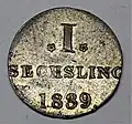 Hamburger Sechsling von 1839, Wertseite