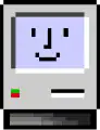 Der „Happy Mac“ war das Startsymbol unter Mac OS X bis Version 10.1