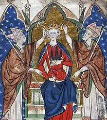 Krönung König Heinrichs III. von England, Darstellung aus dem 13. Jahrhundert