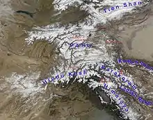 Lage der Ladakh Range