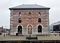 Das alte Dampfmaschinengebäude auf der Westseite