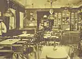 Innenansicht des damaligen Kaffeehauses Hudemann um 1906